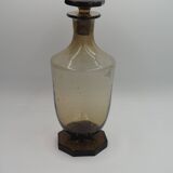 Smoked glass carafe with stopper