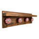 "Wall-mounted key holder shelf in wood, chic country / vintage / shabby style"