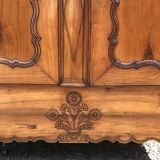 Louis XV style cherry wood cabinet late 19th century