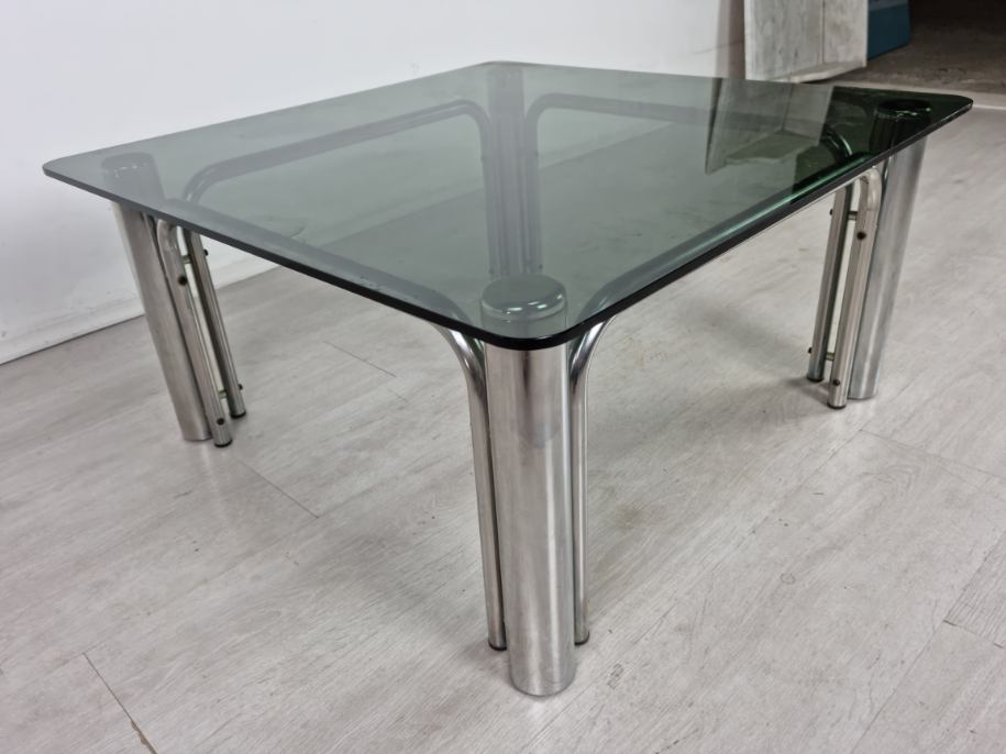Vintage chrome coffee table