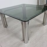 Table basse chromée vintage