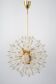 Grand superb Sputnik floral chandelier in glass and brass, Germany, 1960s.