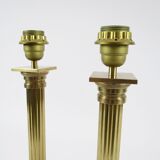 Set of 2 Belgian neoclassic table lamps, 1970s