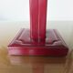 Lamp "the tanner" in burgundy leather 60s 70s