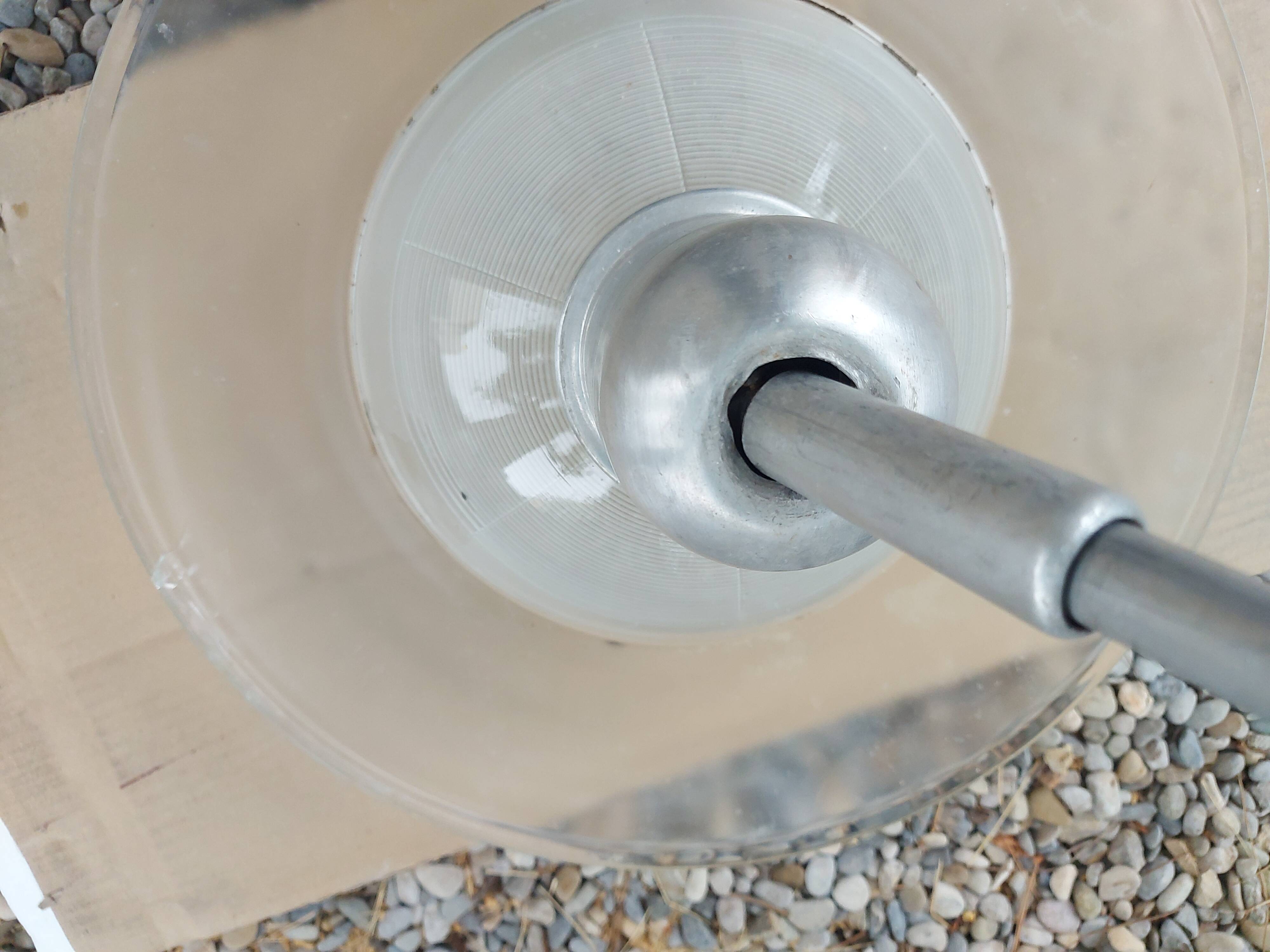 Holophane art deco glass pendant light