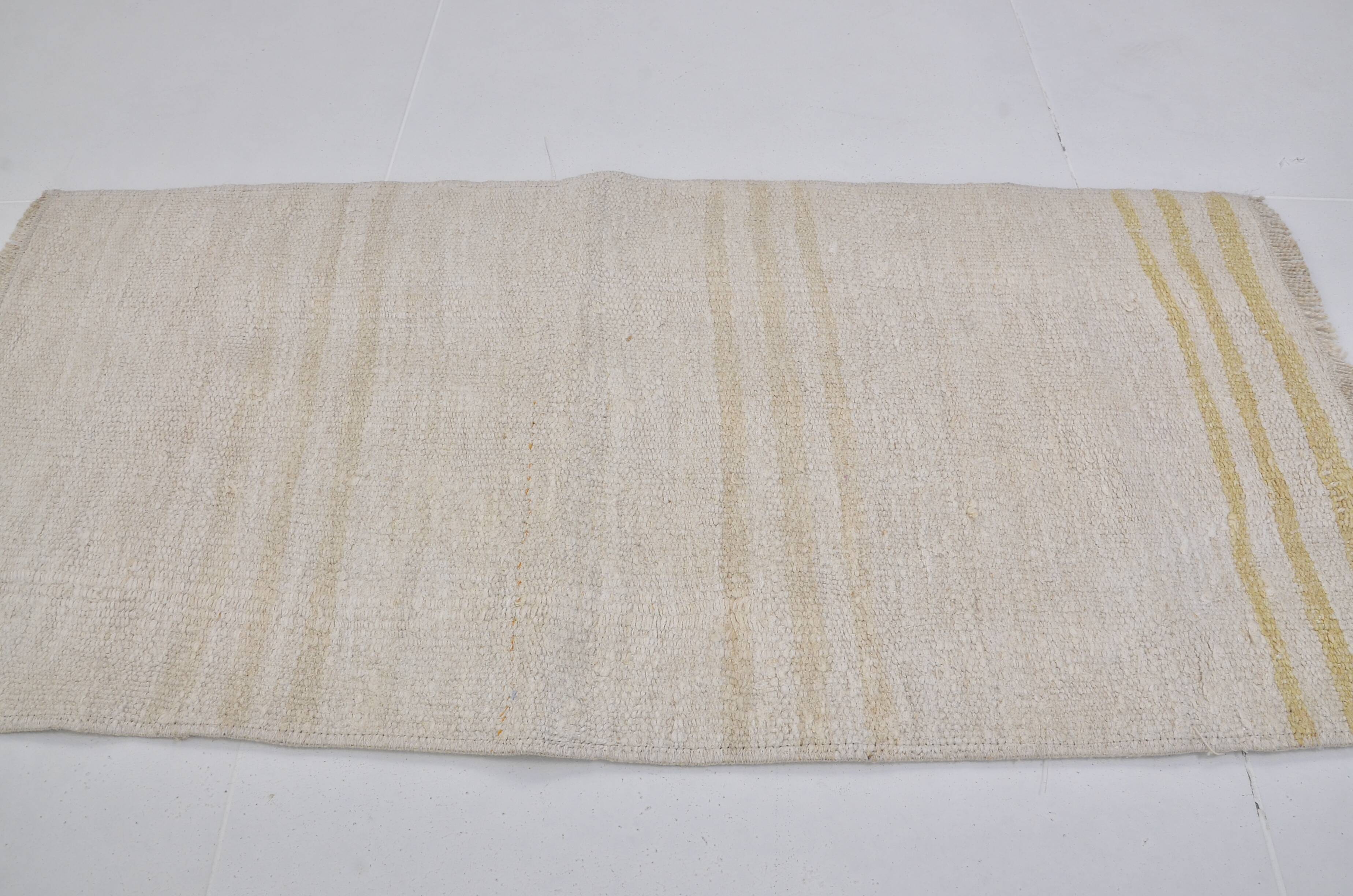 Vintage Neutral Hemp Kilim sku3987