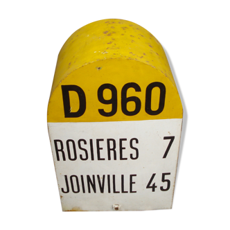 Former metal mileage marker 1950