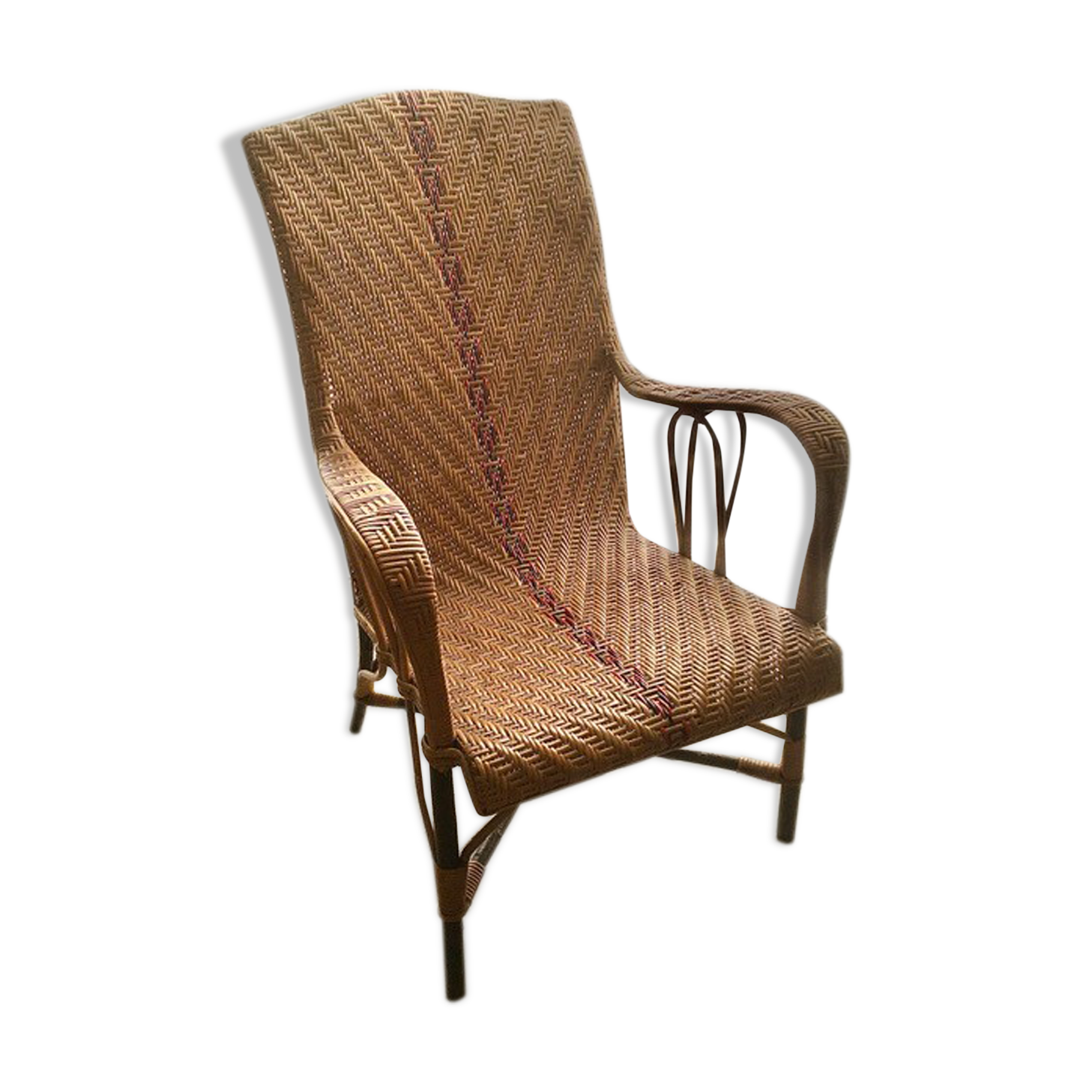 Fauteuil en rotin d'époque