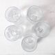 Set of 5 Mid-century Clear Crystal Tumblers / Italy / 1980s