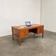 Vintage Scandinavian teak desk attributed to Christian Linneberg.