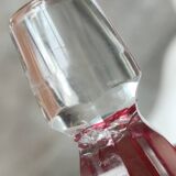 Old Baccarat crystal decanter with grape vine leaf decor