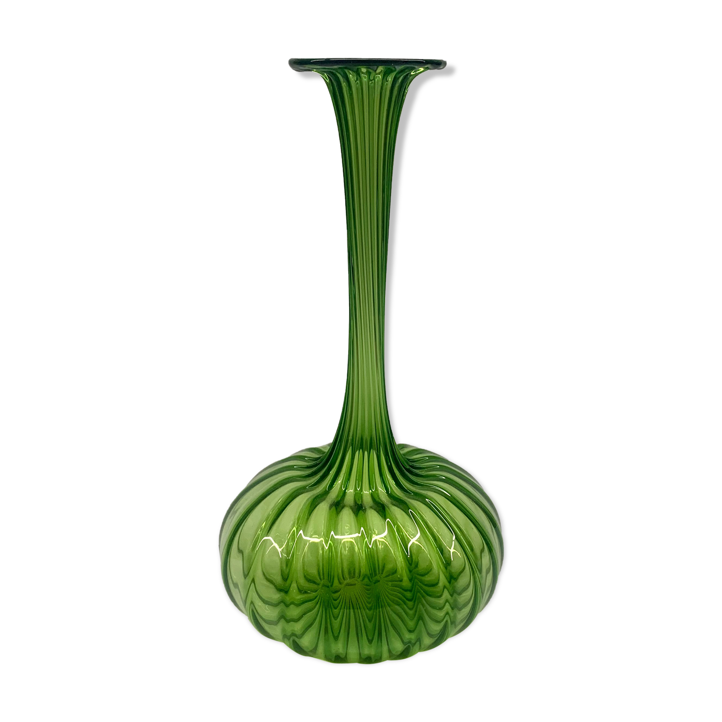Green Art Deco Vase, 1930s