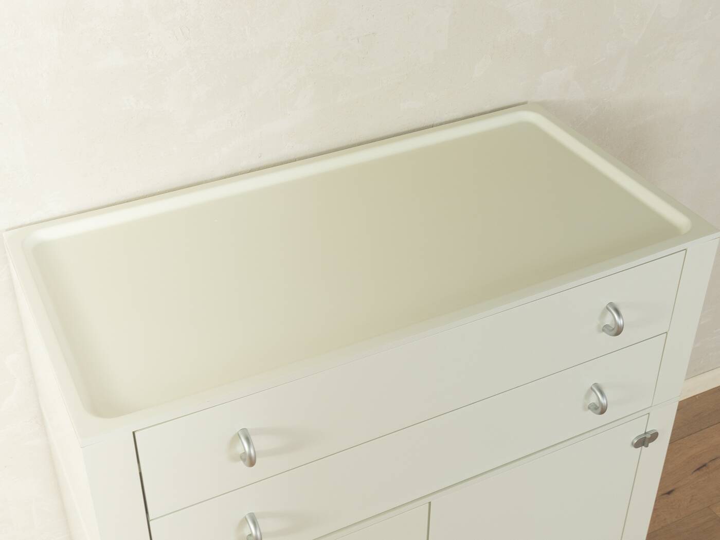 Interlübke vintage cabinet with metal hinges and minimalist handles