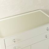 Interlübke vintage cabinet with metal hinges and minimalist handles