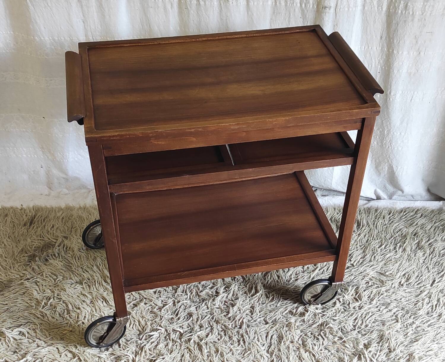 Solid wood server - mid-20th century