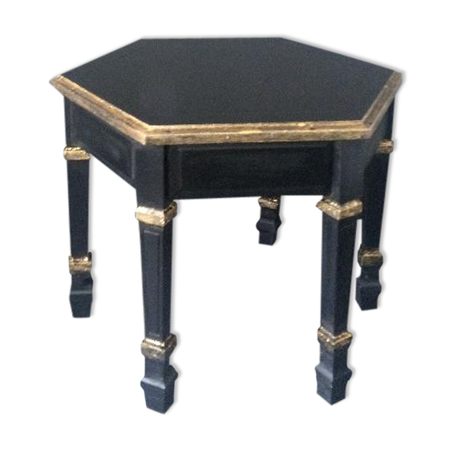 Black and gold coffee table