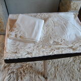 Hand embroidery tablecloth 170x260 + 12 matching towels