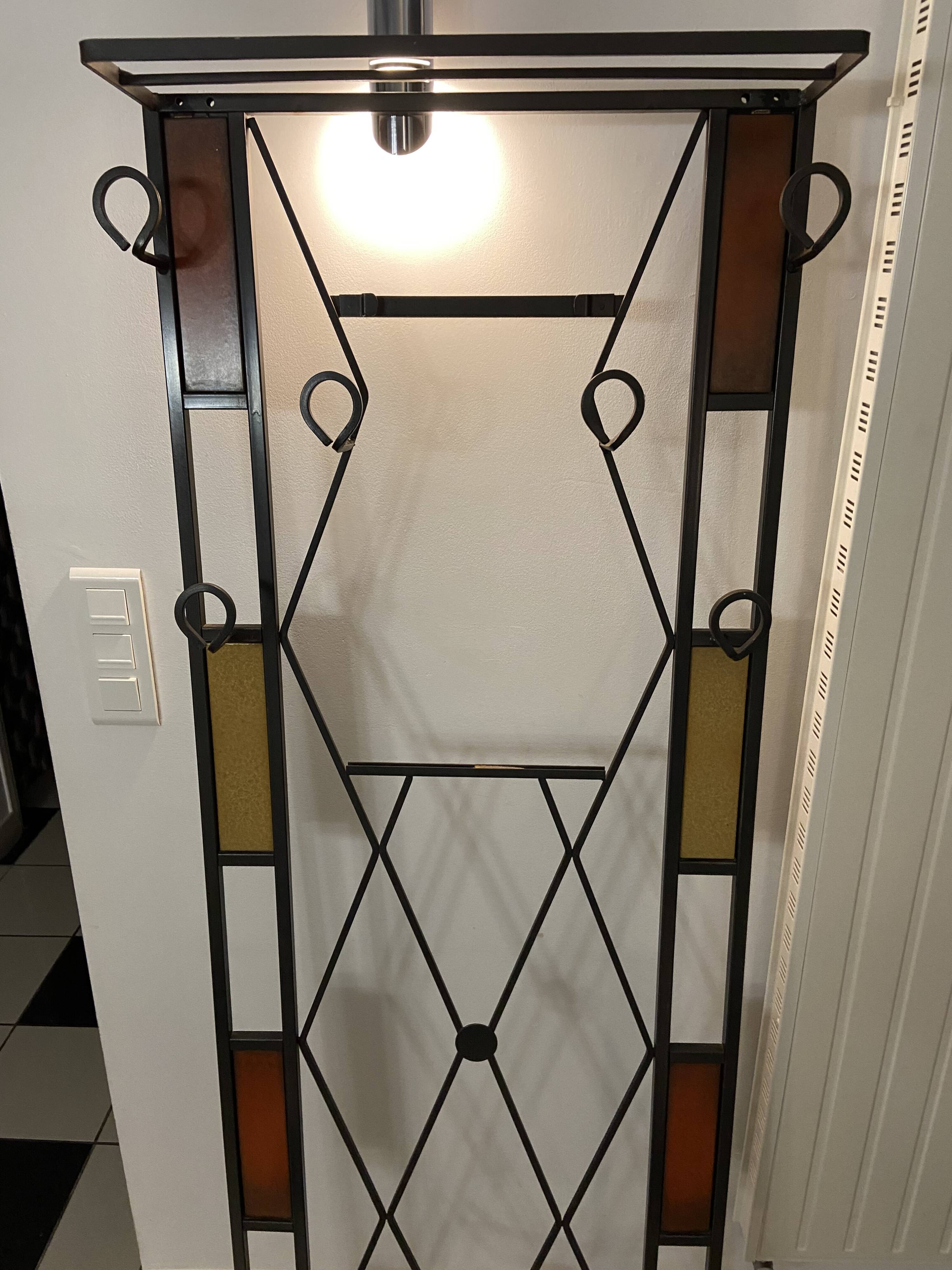 Wrought iron coat rack