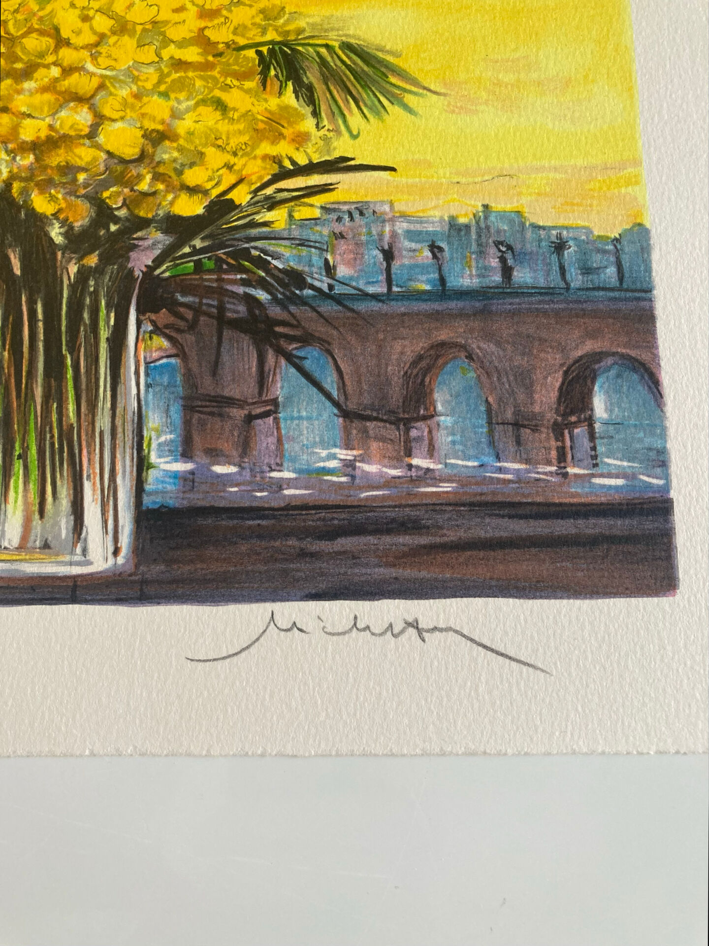 Lithographie originale numérotée et signée au crayon Michel Henry