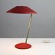 Red Shrink-Lacquered Brass Table Lamp, Germany, 1950s