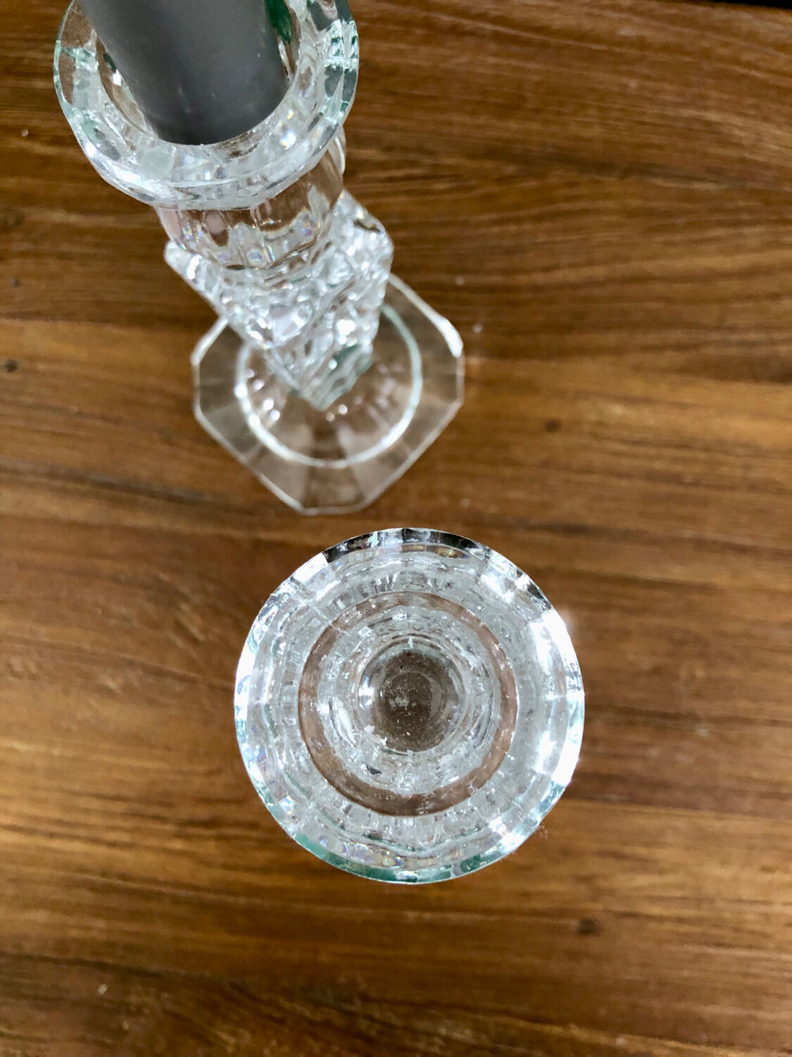 Square base candle holders