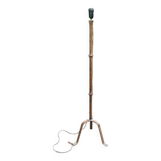 old wrought iron floor lamp / light fixture