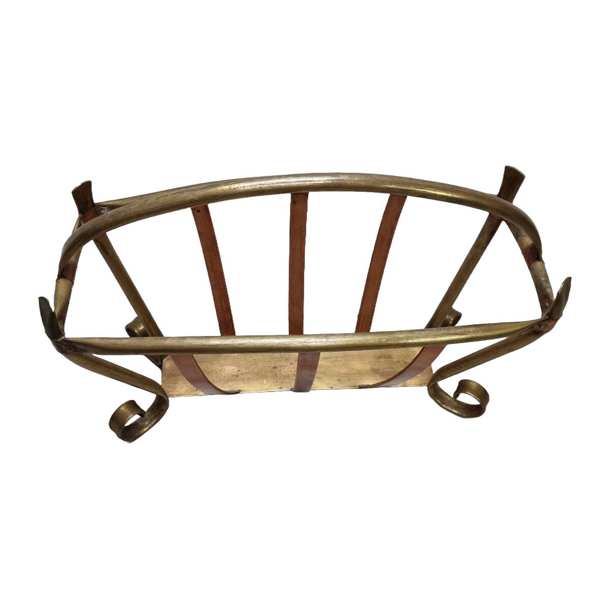 French Brass And Copper Design Magazine Holder, form around 1900