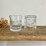 6 vintage Préfontaines whisky glasses