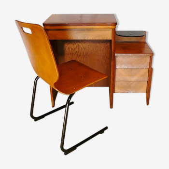 Bureau en chêne et sa chaise, 1950