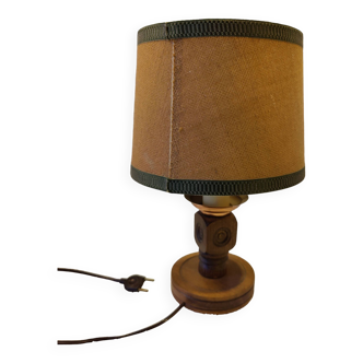 Charles Dudouyt style Basque wooden lamp
