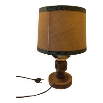 Basque wooden lamp in the Charles Dudouyt style
