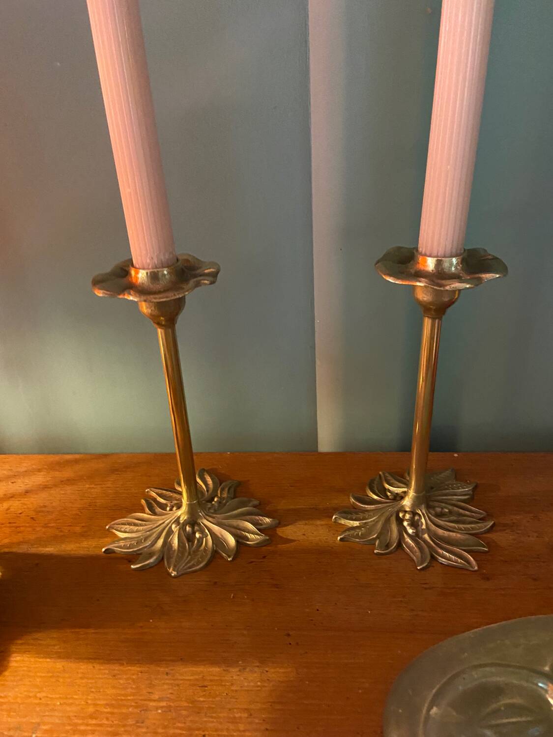 Pair of vintage brass candlesticks
