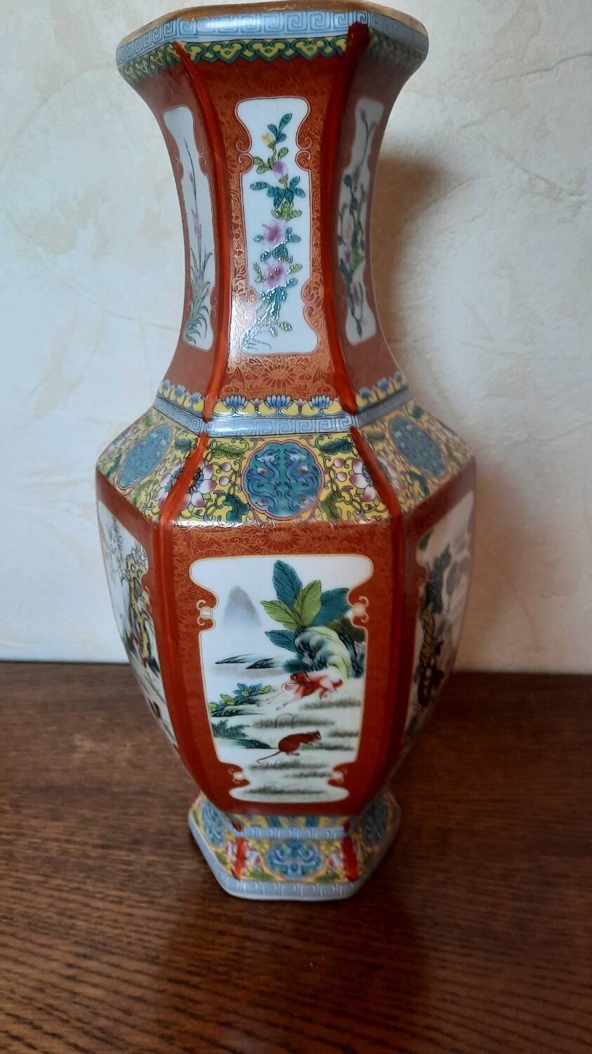 Chinese vase in rose family porcelain