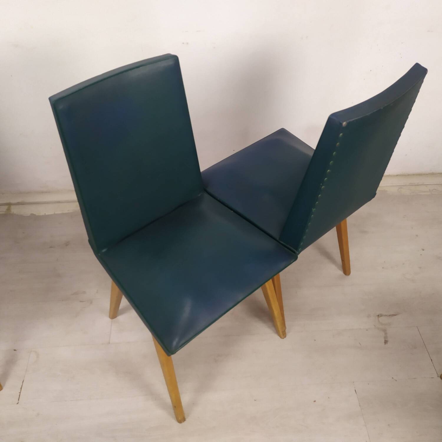 Vintage blue green chairs