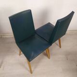 Chaises vintage bleu vert