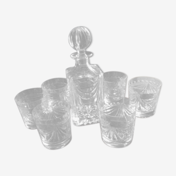 6 verres et carafe cristal Baccarat