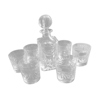6 verres et carafe cristal Baccarat