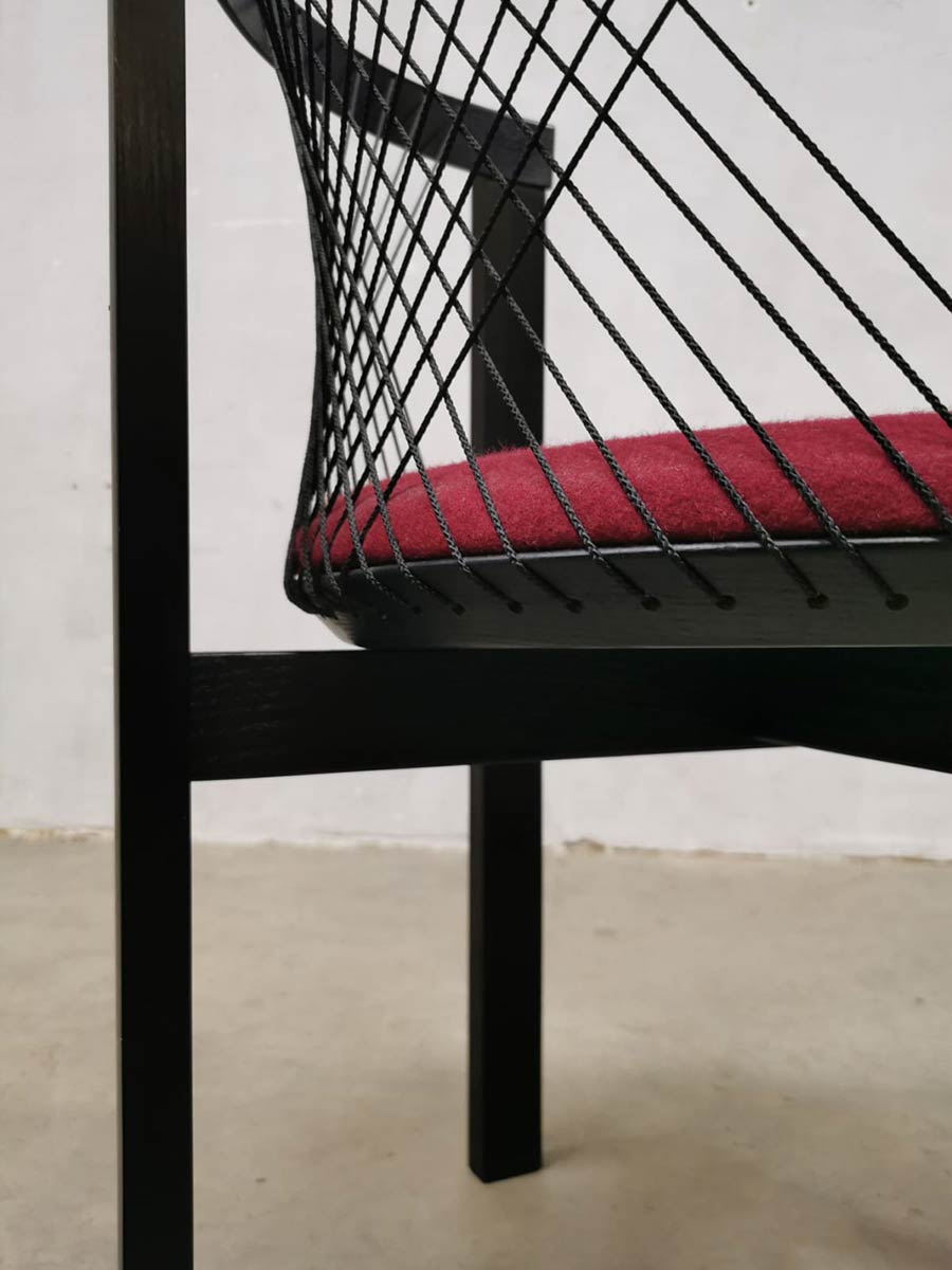 Danish vintage design String dining chair Niels Jørgen Haugesen