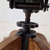 Industrial Oak Swivel Chair, 1900's