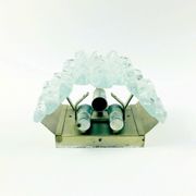Pair Of Mid Century Ice Glass Wall Lamps From Kalmar Franken, Austria,1960s