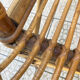 Vintage shell rattan armchair