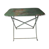 Folding iron garden table