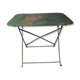 Folding iron garden table