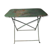 Folding iron garden table