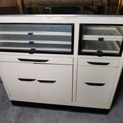 Dentist furniture in metal and black opaline top 1950