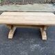 Renovated monastery dining table in solid oak from the 19th century, 200cm.