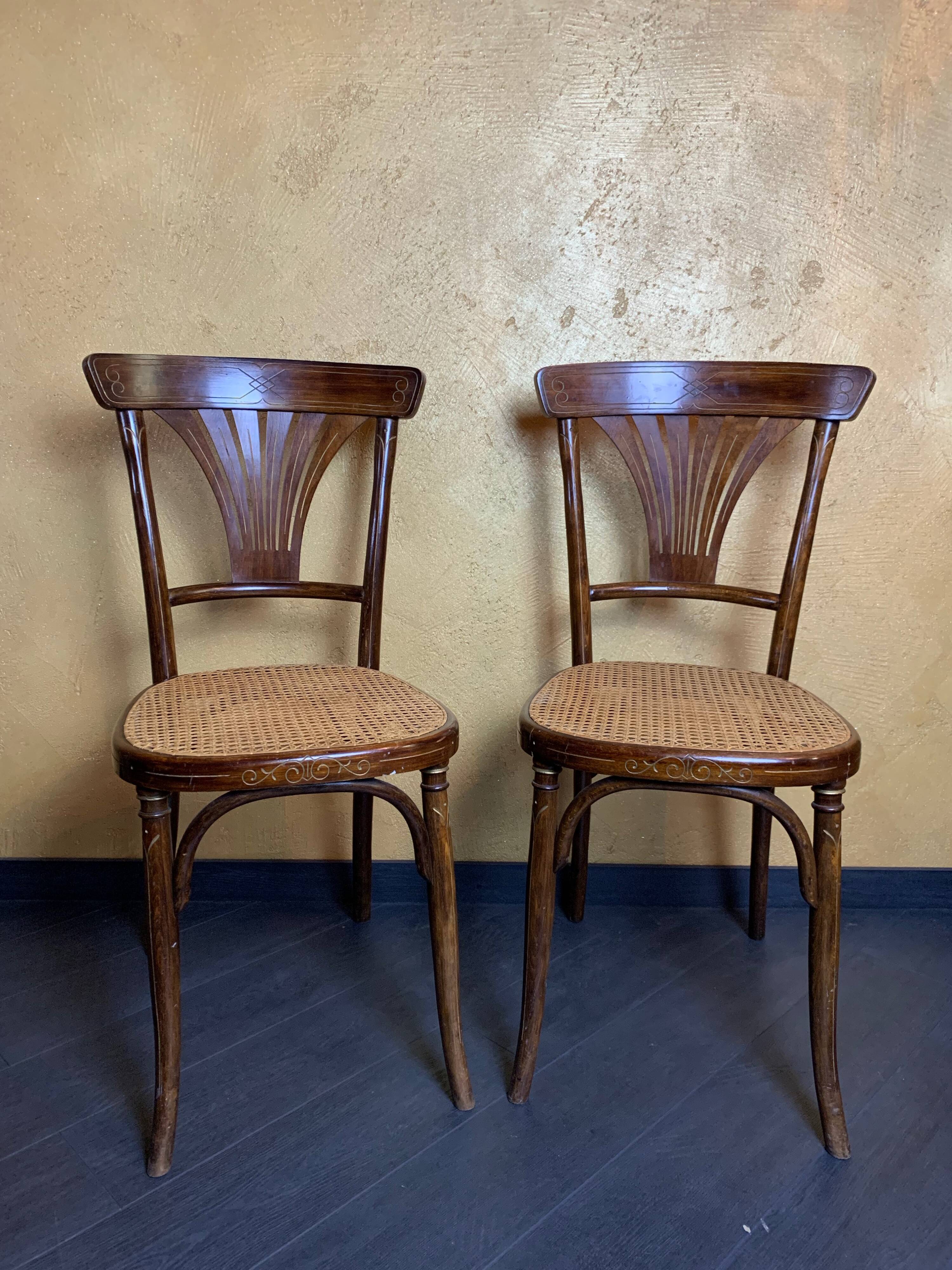 Pair of Art Nouveau chairs