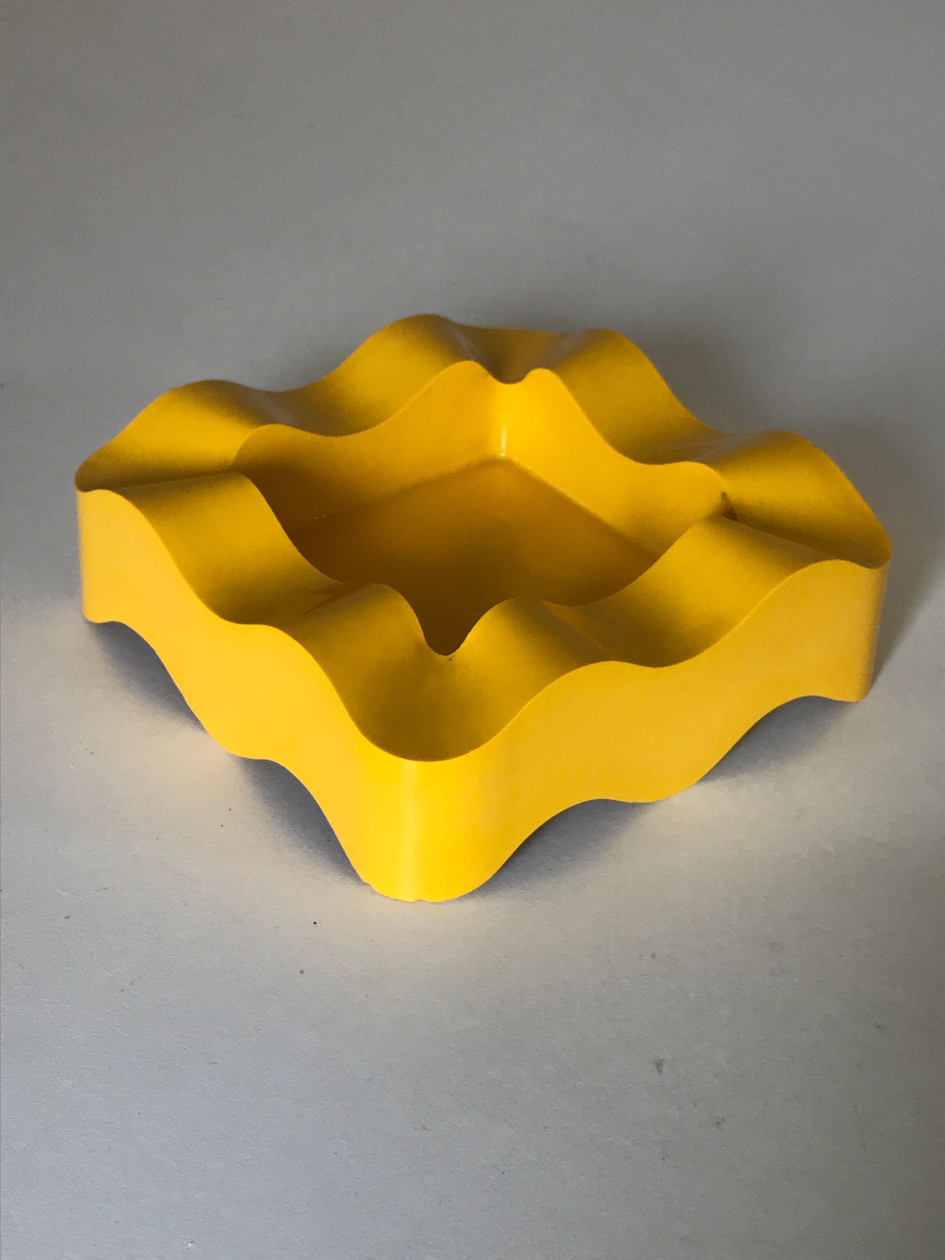 Yellow ashtray vintage design 1970