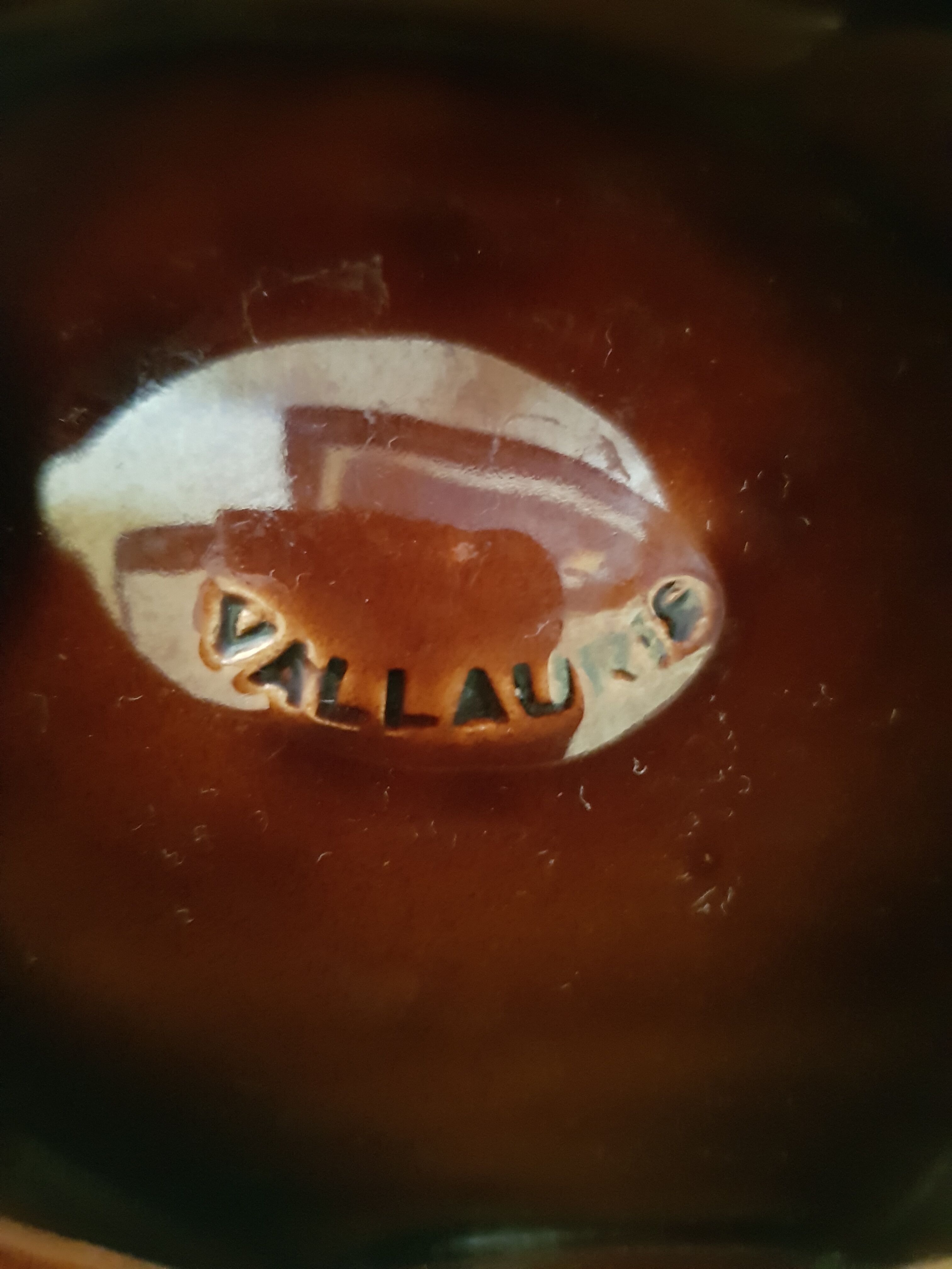 Decorative ceramic ashtray with empty pocket from Vallauris Vintage