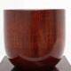 Lampe Art déco sculpturale en bois avec éclairage sur base carrée, vers 1920